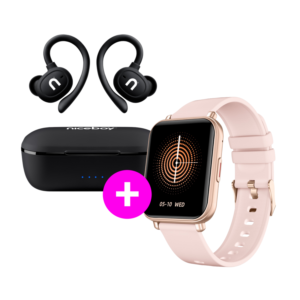Set promoțional Airsport 3 PRO + Watch 4 Rose Gold