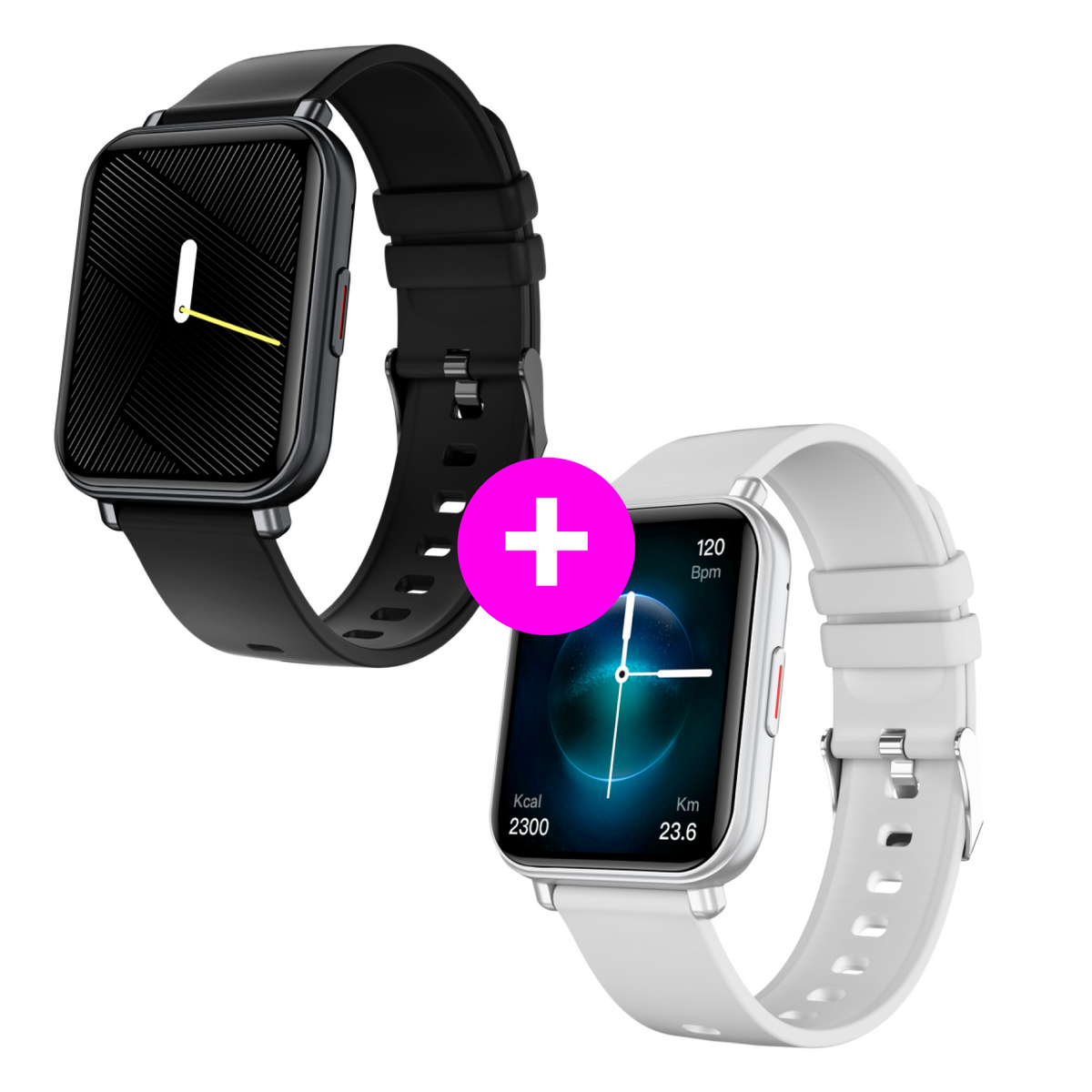 Set promoțional 2× Watch 4 Black + Silver