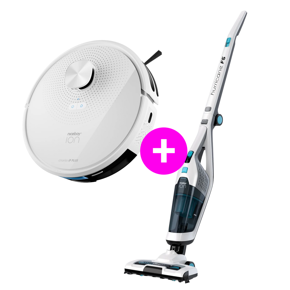 Set promoțional Charles i9 Plus White + Hurricane F5