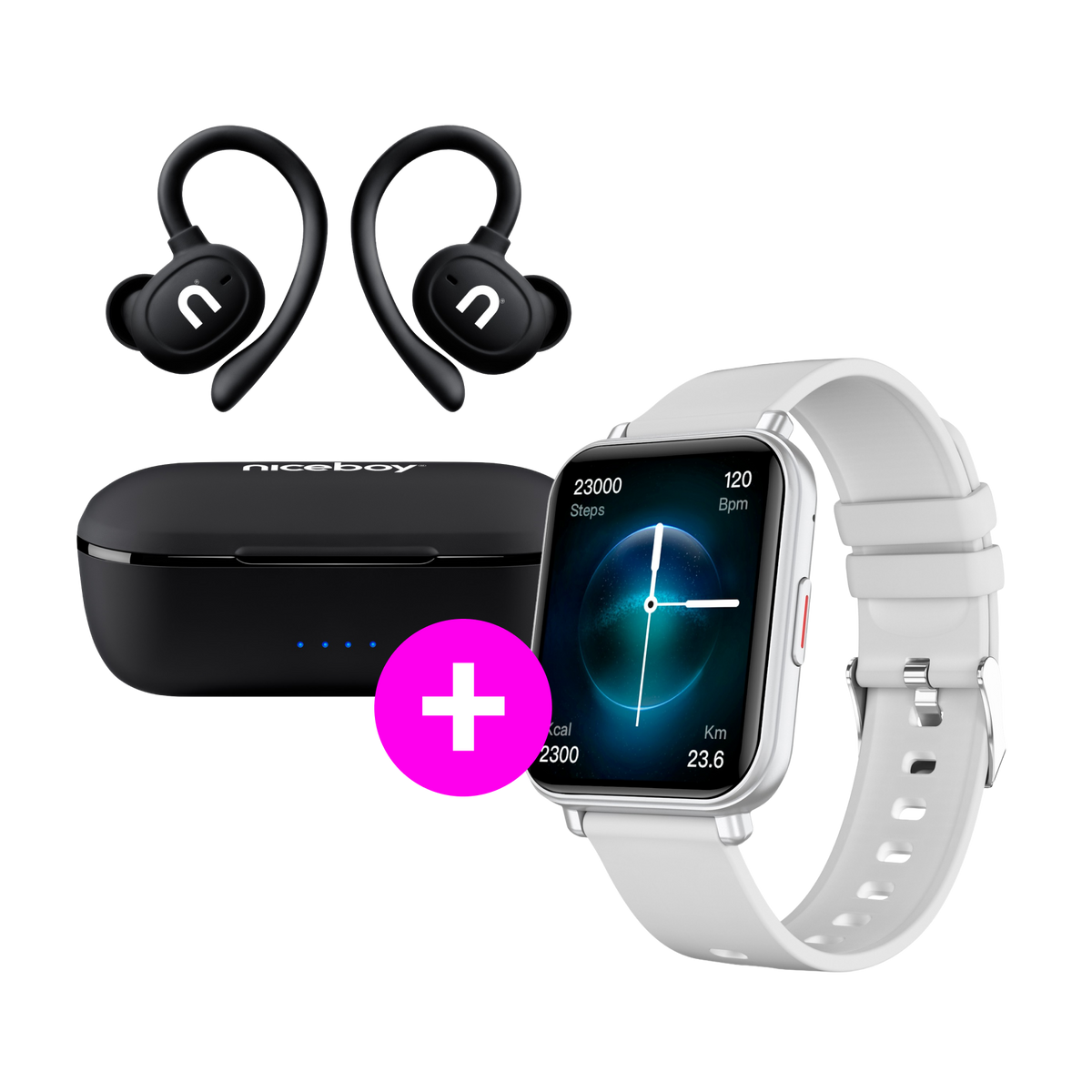 Set promoțional Airsport 3 PRO + Watch 4 Artic Silver