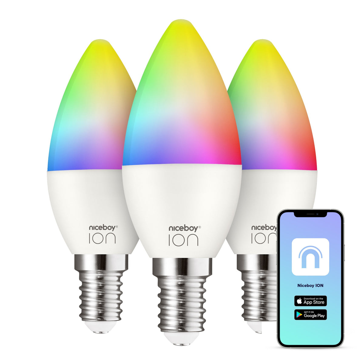 SmartBulb RGB E14 6W pachet triplu